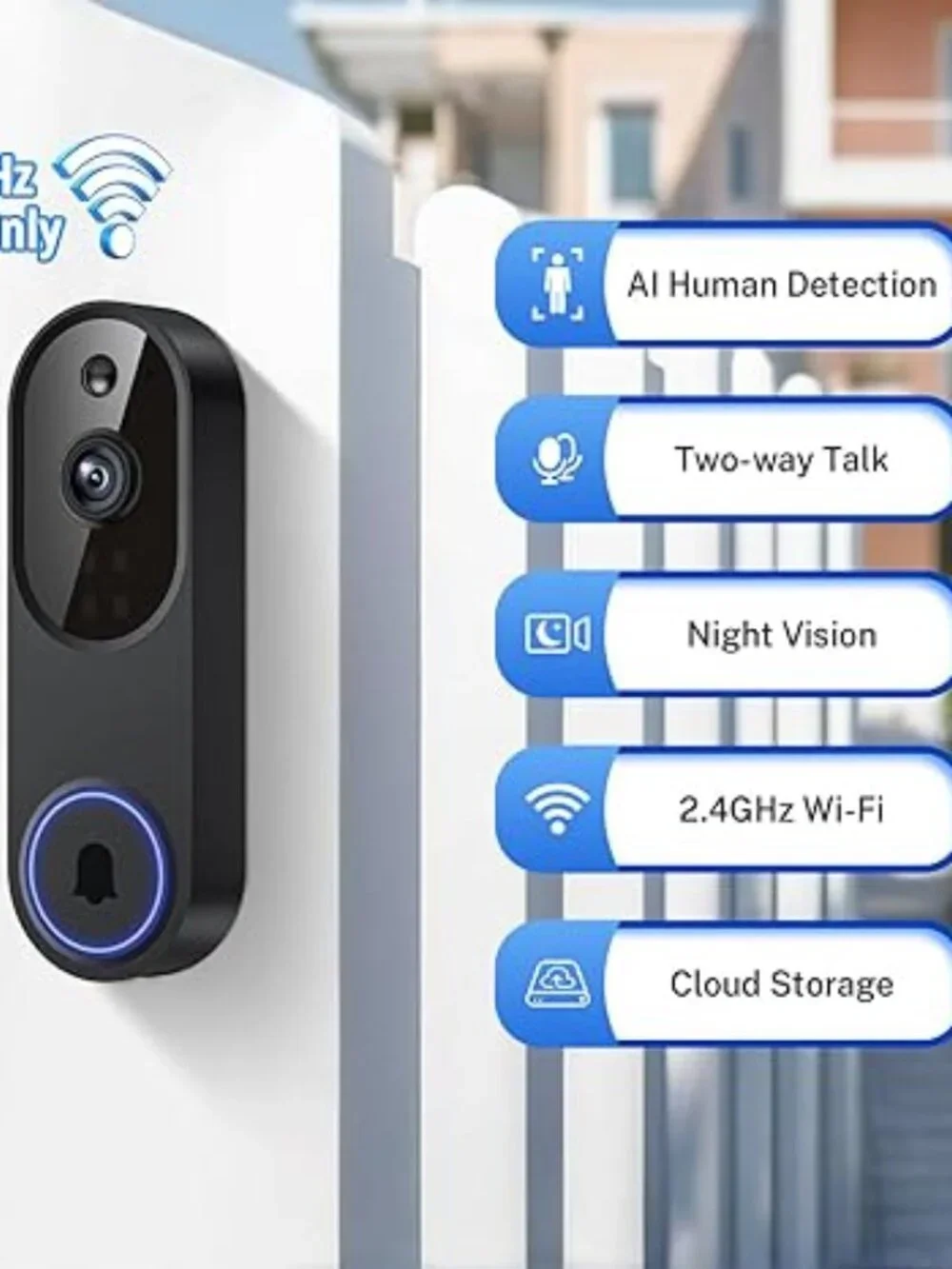 Orbitell 1080p Wireless Wi-Fi Video Doorbell Camera